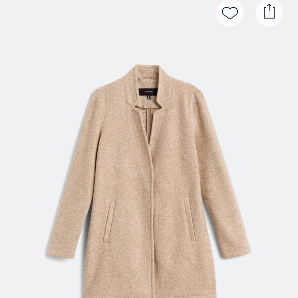 Vero Moda Beige Collarless Longline jacket. NWOT